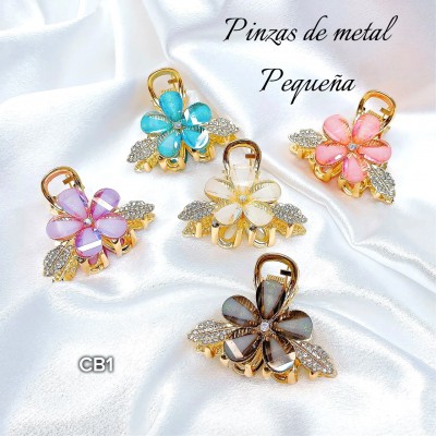 #001 pinza de dama metal tornasol p #cb