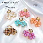#001 pinza de dama metal tornasol p #cb