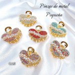 #001 pinza de dama color con perla p #ca