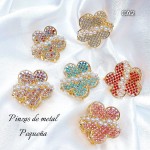 #001 pinza de dama color con perla p #ca
