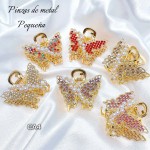 #001 pinza de dama color con perla p #ca