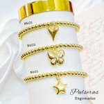 #01 Nk pulsera balin con dije oro chino