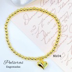 #01 Nk pulsera balin con dije oro chino