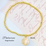 #01 Nk pulsera balin con dije oro chino