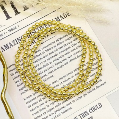 #01 pulsera balin triple oro chino