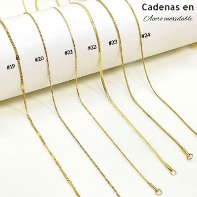 #37 cadena acero inoxidable #