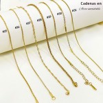 #37 cadena acero inoxidable #