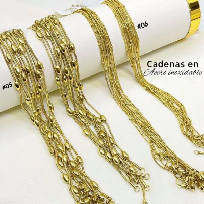 #37 paquete cadena acero inoxidable de 10 und