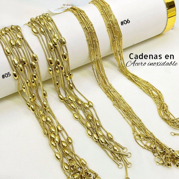 #37 paquete cadena acero inoxidable de 10 und