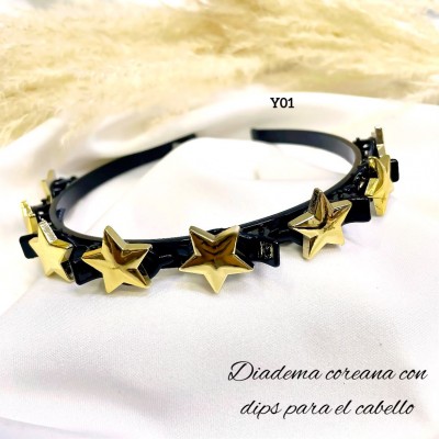 Deadema coreana con clips para el cabello 