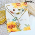 #0 juego cadena dia flor amarilla incluye el carton