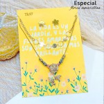 #0 juego cadena dia flor amarilla incluye el carton