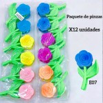 #001 Pinzas de flores 