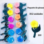 #001 Pinzas de flores 