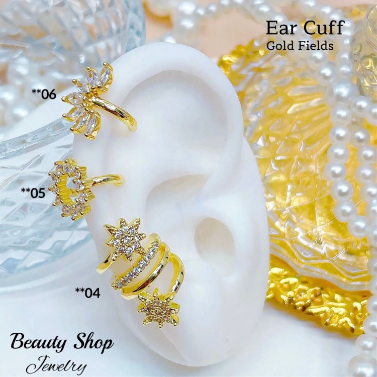 #Ear cuff gold field *