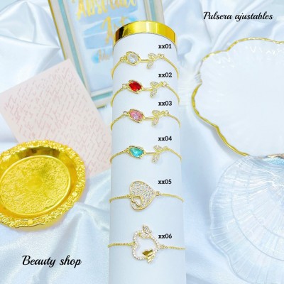#3 Pulsera ajustable oro chino 