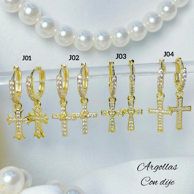 #B j Zarcillos piedras lagar lujos baño oro18k  