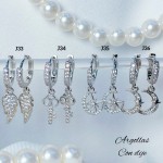 #B j Zarcillos piedras lagar lujos baño oro18k  