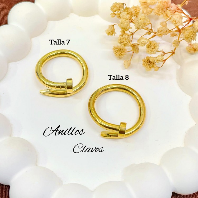 anillo clavo acero inoxidable