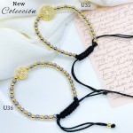 pulsera balin ajustable oro chino religiosa