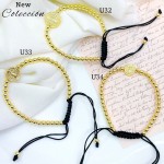 pulsera balin ajustable oro chino religiosa