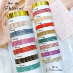 Set de pulsera brillante oro chino