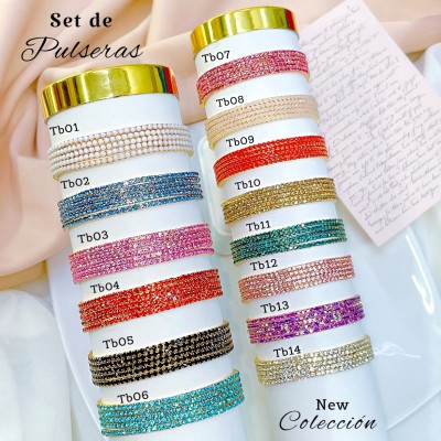 Set de pulsera brillante oro chino