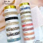 Set de pulsera brillante oro chino