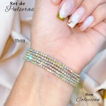 Set de pulsera brillante oro chino