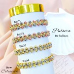 #01 pulsera de balines oro chino