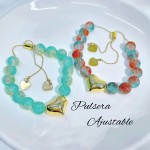 pulsera piedras ajustable
