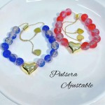 pulsera piedras ajustable