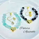 pulsera piedras ajustable