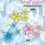 #001 Set de pinzas hawaianas 