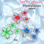 #001 Set de pinzas hawaianas 