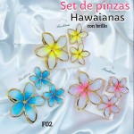 #001 Set de pinzas hawaianas 