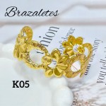 #0 pulsera rigida elegante en acero 