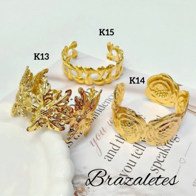 #0 pulsera rigida elegante en acero 