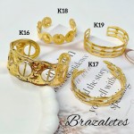 #0 pulsera rigida elegante en acero 