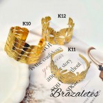 #0 pulsera rigida elegante en acero 