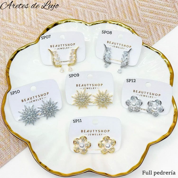 #B Sp zarcillo lujos oro chino 18k