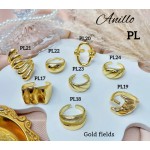 #A Anillos Tipo Chunky Oro Chino 