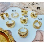 #A Anillos Tipo Chunky Oro Chino 