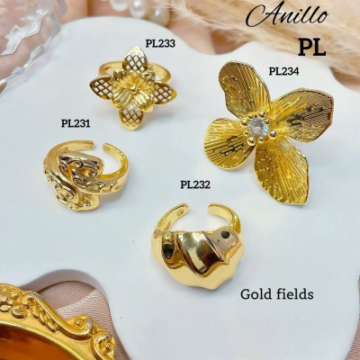 #A Anillos Tipo Chunky Oro Chino 