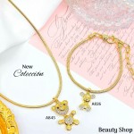 #1 juego cadena con pulsera gold field