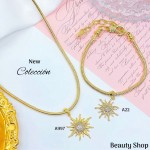 #1 juego cadena con pulsera gold field