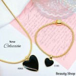 #1 juego cadena con pulsera gold field