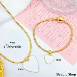 #1 juego cadena con pulsera gold field