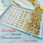 Super promocion 100 anillos surtidos por 100$ (te regalamos la cajita de anillo)