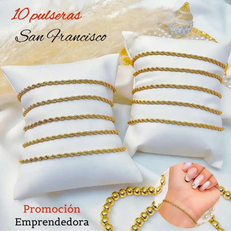 Super promocion 10 pulsera san Francisco por 10$